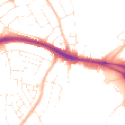 Daytime road noise heatmap for BS34 7DY