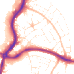 Daytime road noise heatmap for BS34 7EG