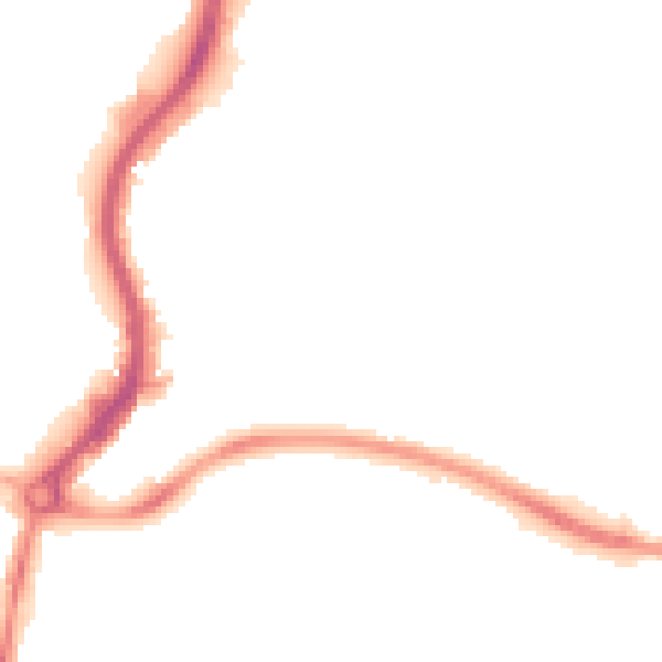 Night-time road noise heatmap for BS34 7EG