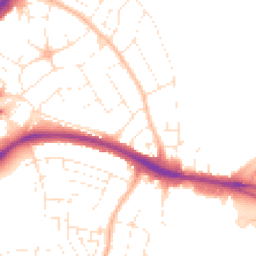 Daytime road noise heatmap for BS34 7EW