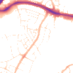 Daytime road noise heatmap for BS34 7LD