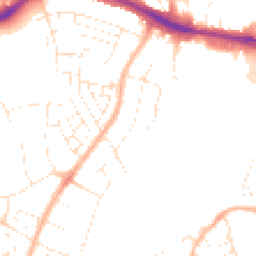 Daytime road noise heatmap for BS34 7LE