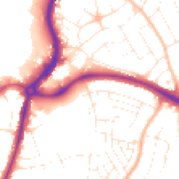 Daytime road noise heatmap for BS34 7LS