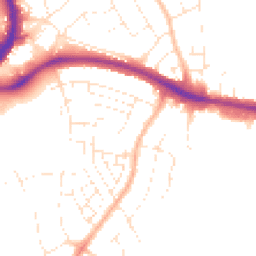 Daytime road noise heatmap for BS34 7NE