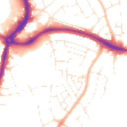 Daytime road noise heatmap for BS34 7NL
