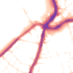 Daytime road noise heatmap for BS34 7QL