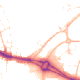 Daytime road noise heatmap for BS34 8AD