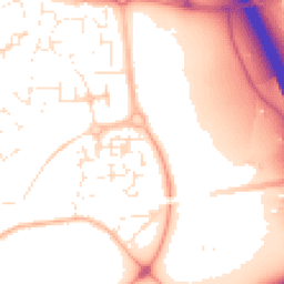 Daytime road noise heatmap for BS34 8AF