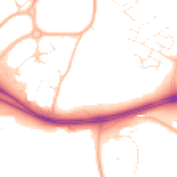 Daytime road noise heatmap for BS34 8BT