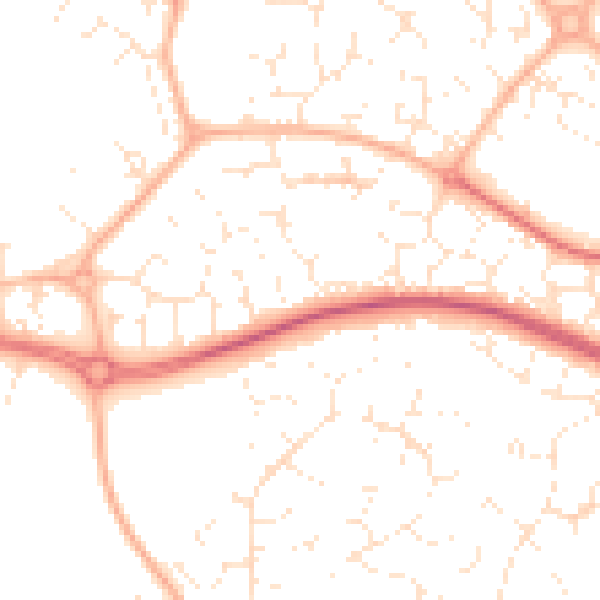 Daytime road noise heatmap for BS34 8PT