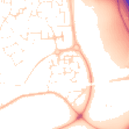 Daytime road noise heatmap for BS34 8RW