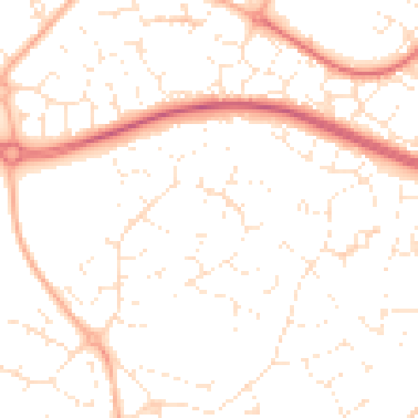 Daytime road noise heatmap for BS34 8XA