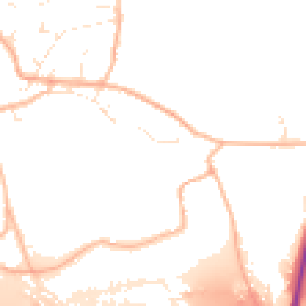 Daytime road noise heatmap for BS36 1AA