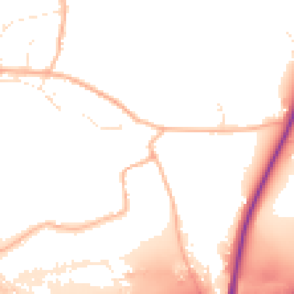 Daytime road noise heatmap for BS36 1AB