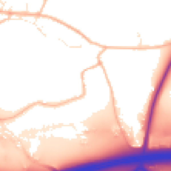Daytime road noise heatmap for BS36 1AD