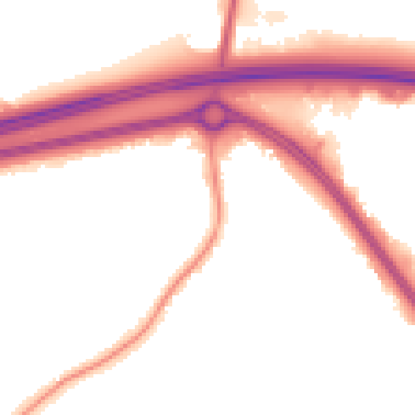 Night-time road noise heatmap for BS36 1AH
