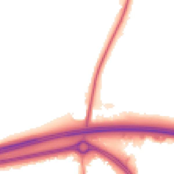 Night-time road noise heatmap for BS36 1AL
