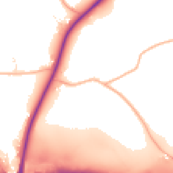 Daytime road noise heatmap for BS36 1AN