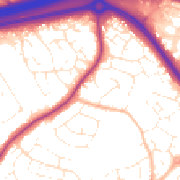 Daytime road noise heatmap for BS36 1AR