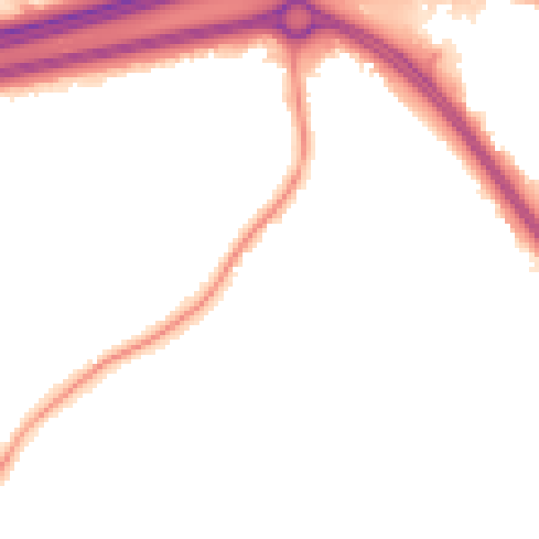 Night-time road noise heatmap for BS36 1AR