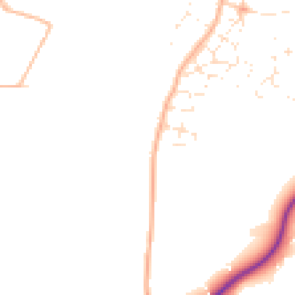 Daytime road noise heatmap for BS36 1AT