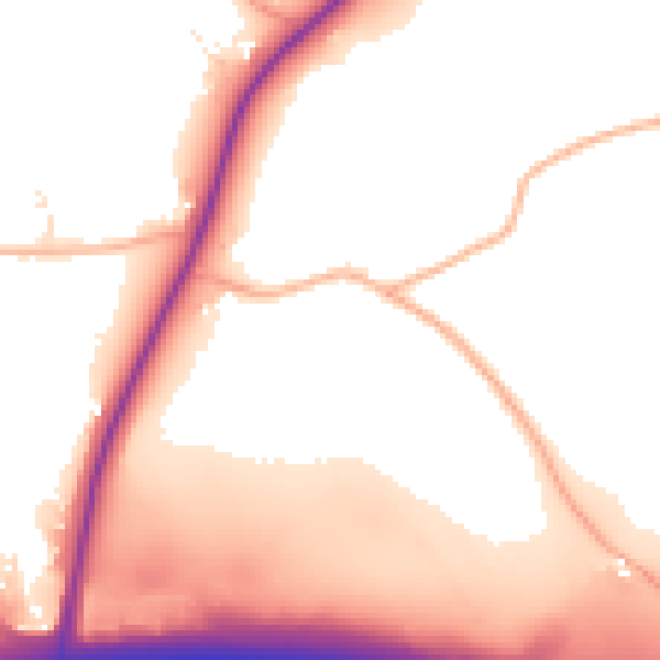 Daytime road noise heatmap for BS36 1AX