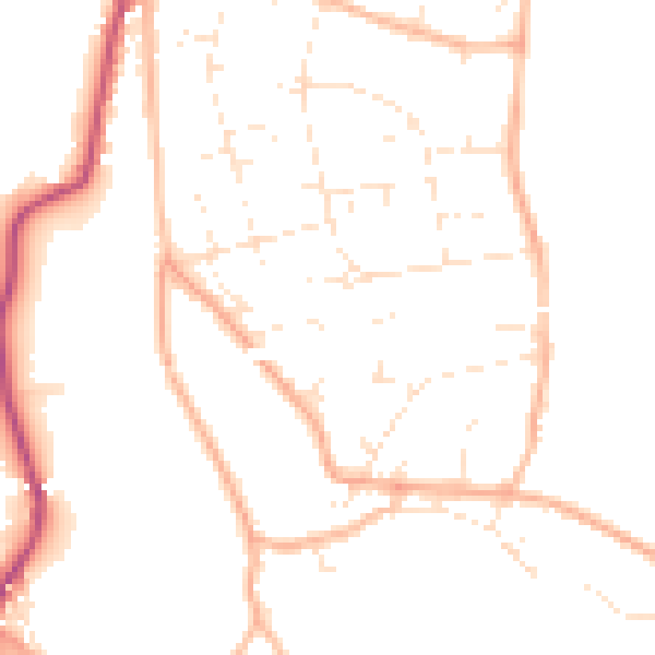 Daytime road noise heatmap for BS36 1BB