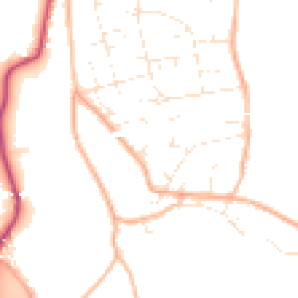 Daytime road noise heatmap for BS36 1BD