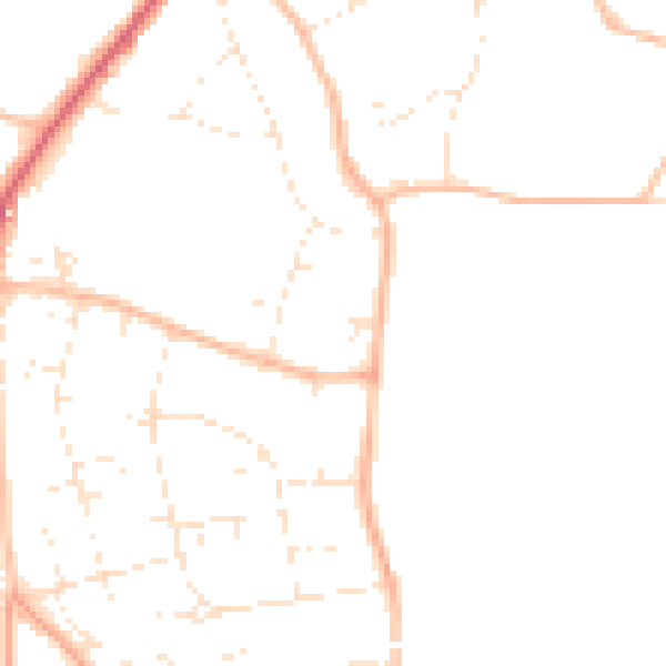 Daytime road noise heatmap for BS36 1BF