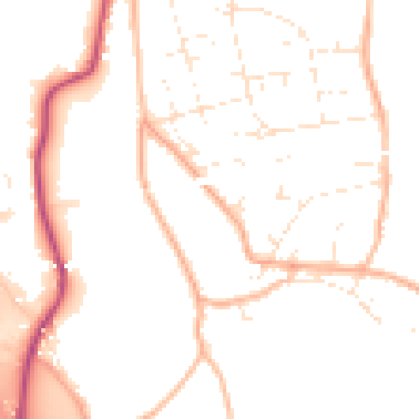 Daytime road noise heatmap for BS36 1BN