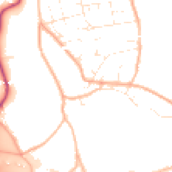 Daytime road noise heatmap for BS36 1BW
