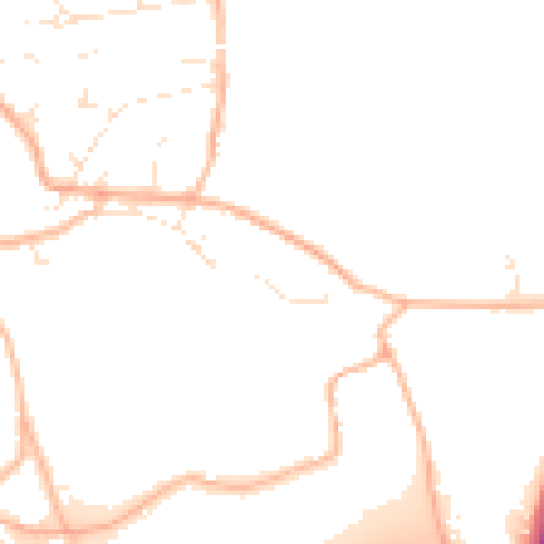 Daytime road noise heatmap for BS36 1DH