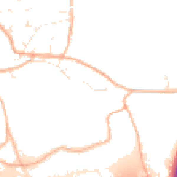 Daytime road noise heatmap for BS36 1DJ