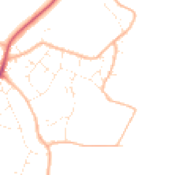 Daytime road noise heatmap for BS36 1DN