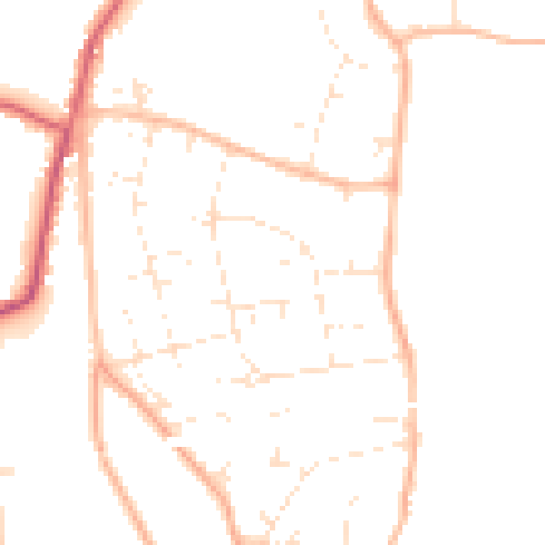 Daytime road noise heatmap for BS36 1DY