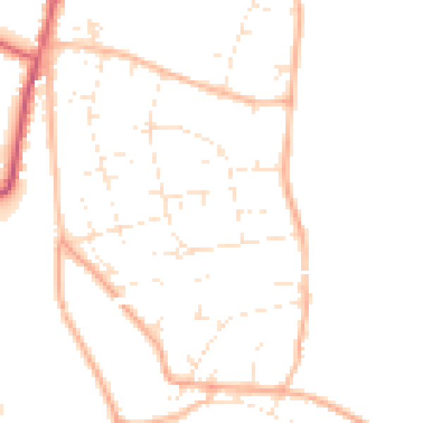 Daytime road noise heatmap for BS36 1ED