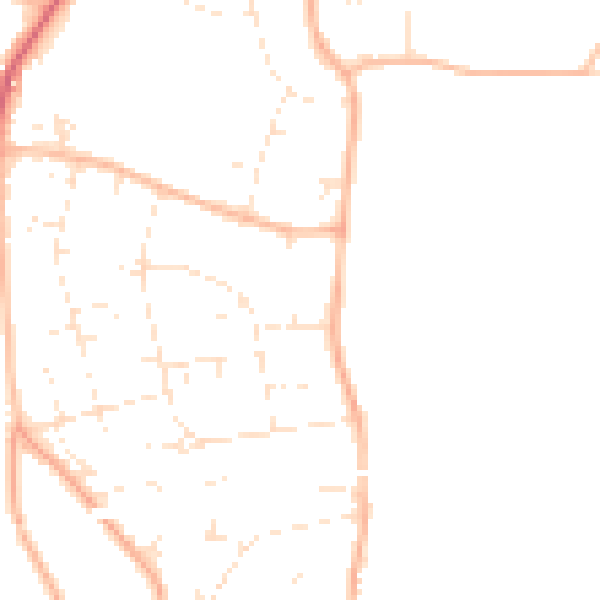 Daytime road noise heatmap for BS36 1EG