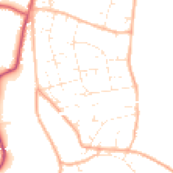 Daytime road noise heatmap for BS36 1HS