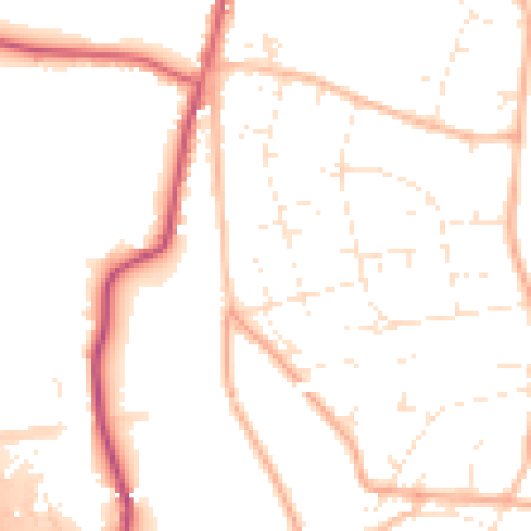 Daytime road noise heatmap for BS36 1HZ