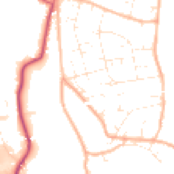 Daytime road noise heatmap for BS36 1JD
