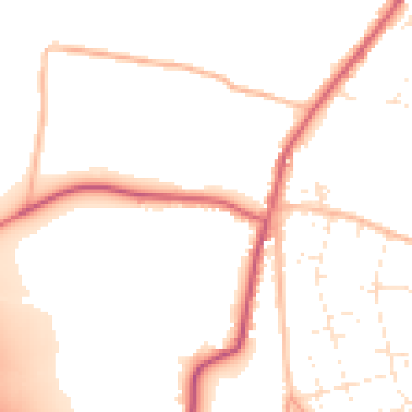 Daytime road noise heatmap for BS36 1JT