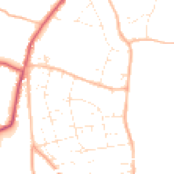 Daytime road noise heatmap for BS36 1LB