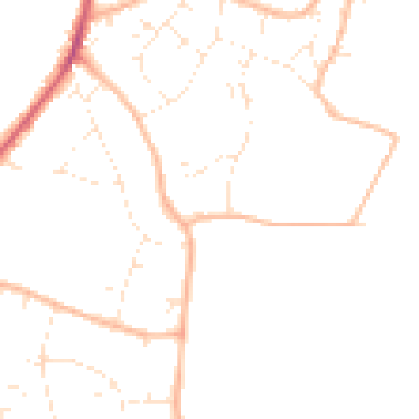 Daytime road noise heatmap for BS36 1LL