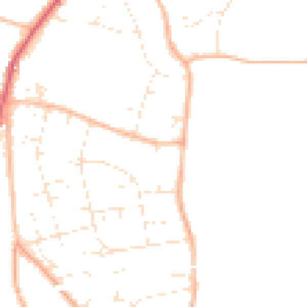Daytime road noise heatmap for BS36 1LR