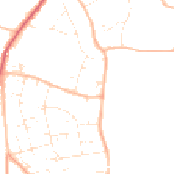 Daytime road noise heatmap for BS36 1LS