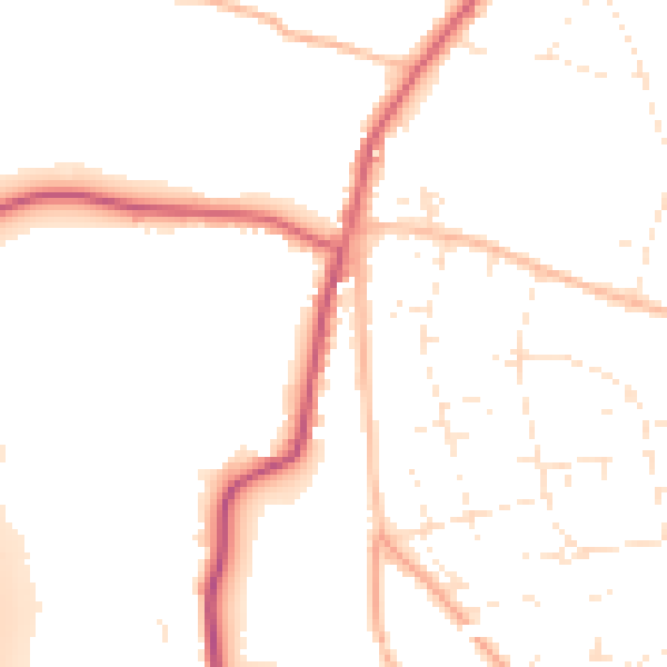 Daytime road noise heatmap for BS36 1LT
