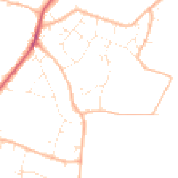 Daytime road noise heatmap for BS36 1LW