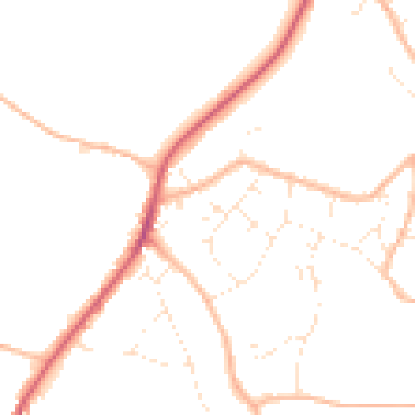Daytime road noise heatmap for BS36 1NR