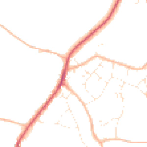 Daytime road noise heatmap for BS36 1PD
