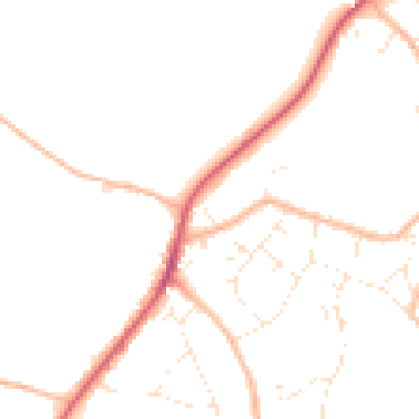 Daytime road noise heatmap for BS36 1PG
